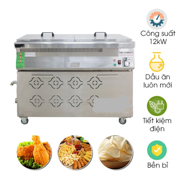 Bếp chiên tách dầu 100L dùng điện