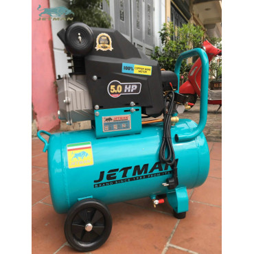 Máy nén khí 50l Jetman có dầu 2 tụ