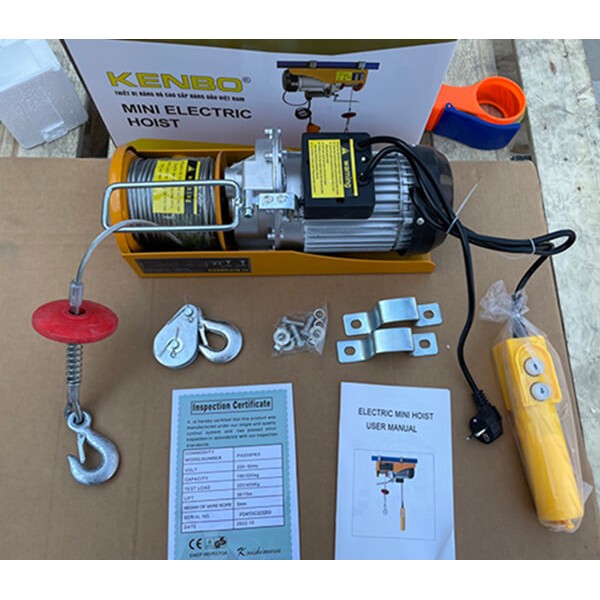 Máy tời điện mini 800kg Kenbo PA800 