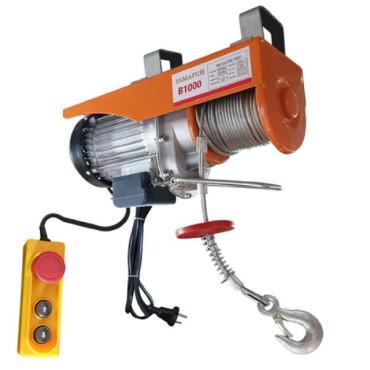 Máy tời điện mini Yamafuji B1000 (đạt tải 100% cáp dài 22m)