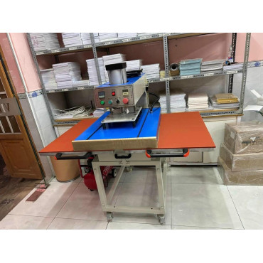 Máy ép nhiệt hai mâm khí nén khổ 60 x 80 (đẩy mâm dưới)